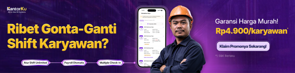 aplikasi absensi online karyawan yang bisa gunta ganti shift kerja