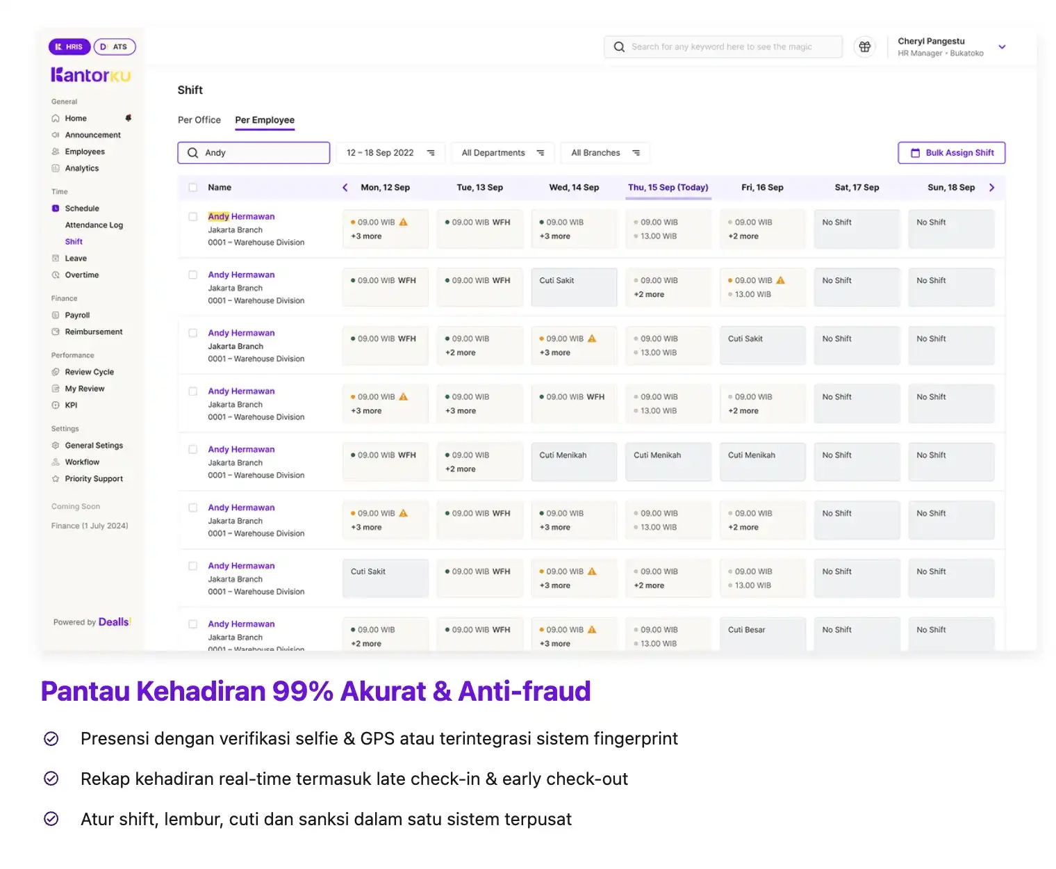absensi kantorku hris