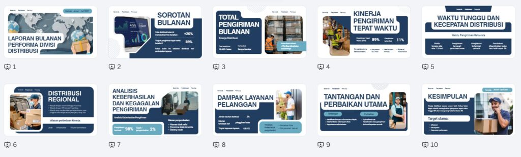 Template PPT Presentasi Laporan Bulanan