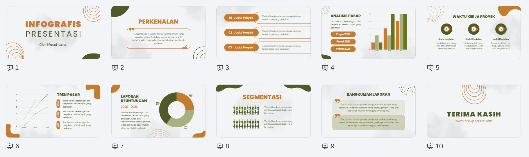 Template PPT Presentasi Infografis