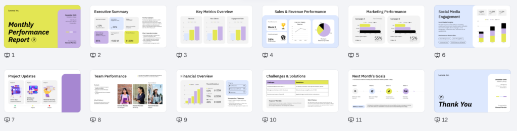 Template PPT Presentasi Report & Analysis