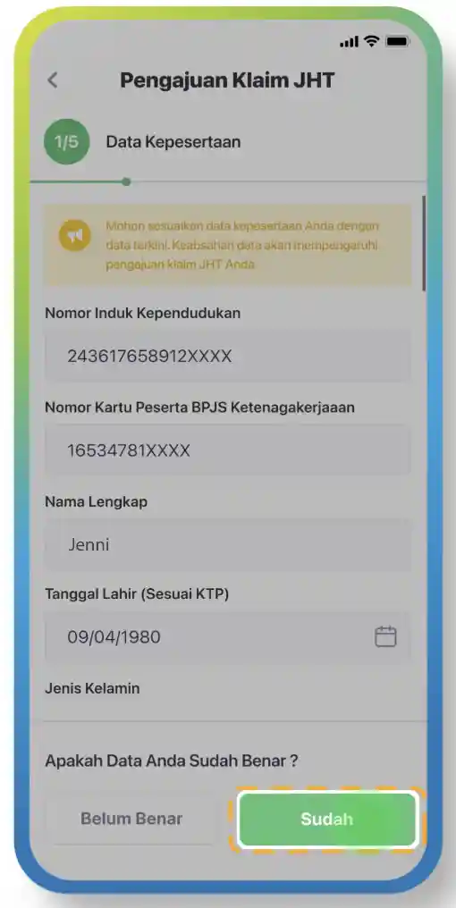 Cara Klaim melalui Aplikasi JMO step 5