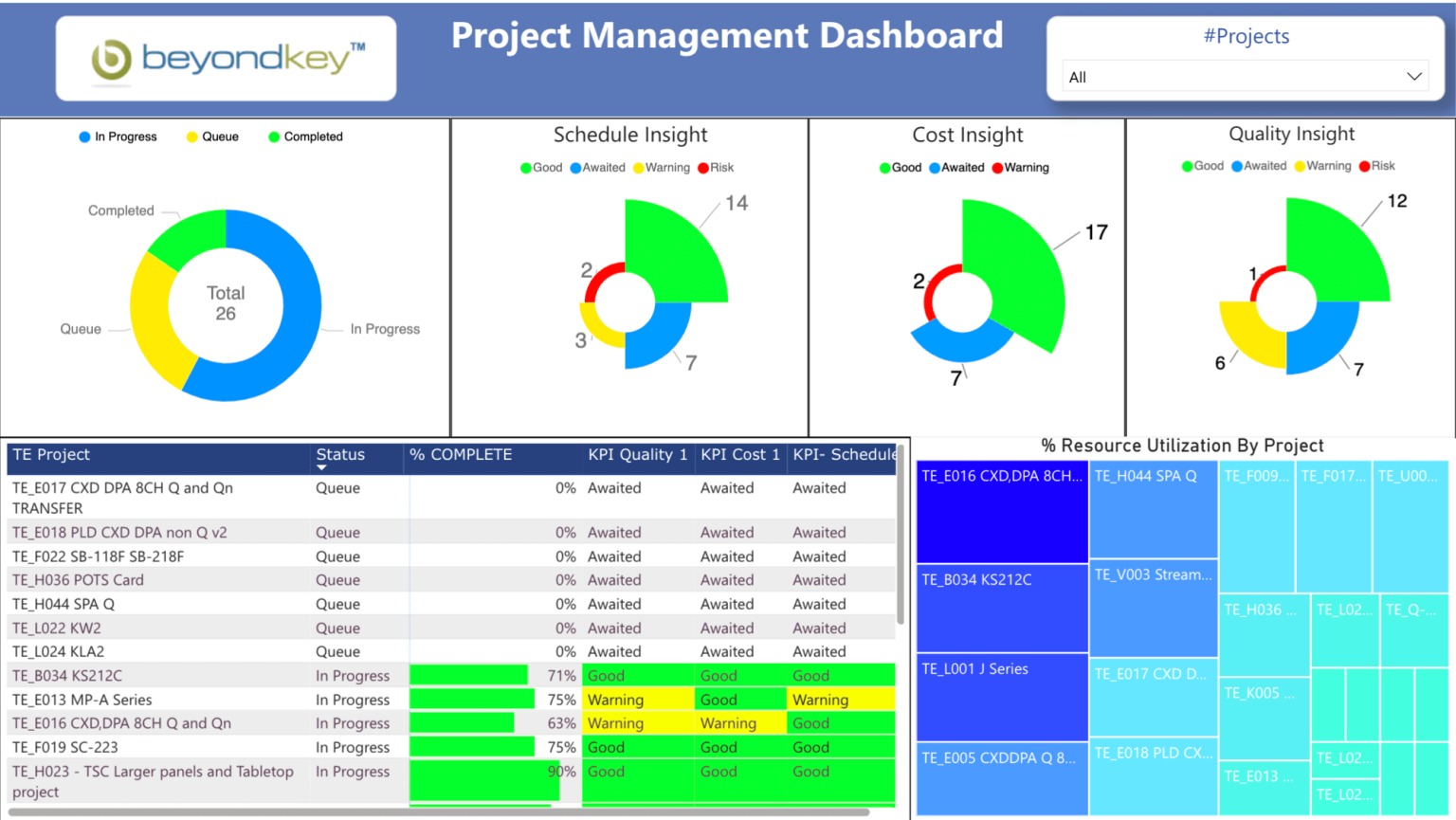 KPI Dashboard Project Management