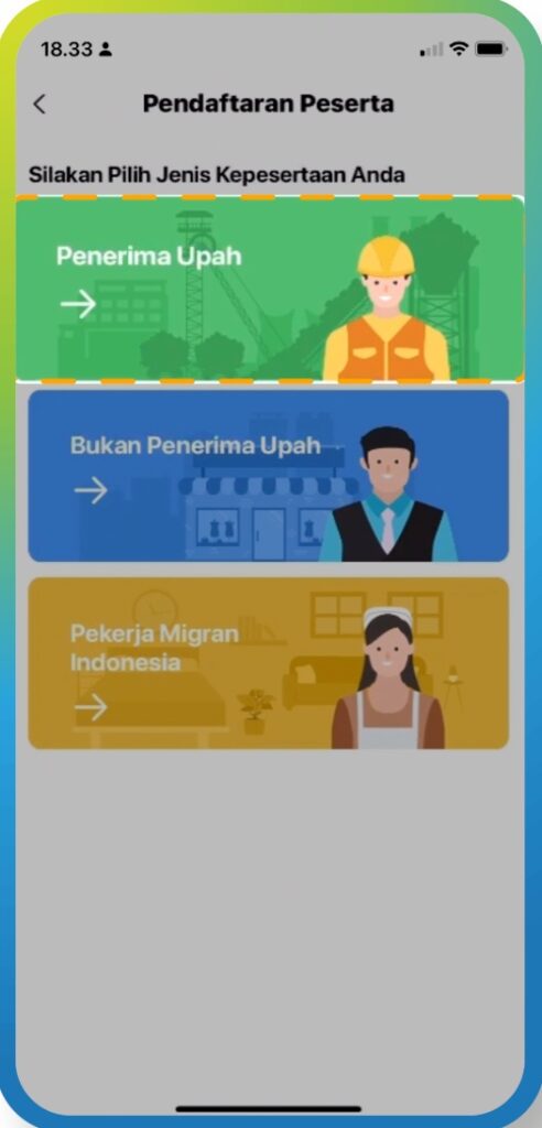 Pilih Jenis Kepesertaan