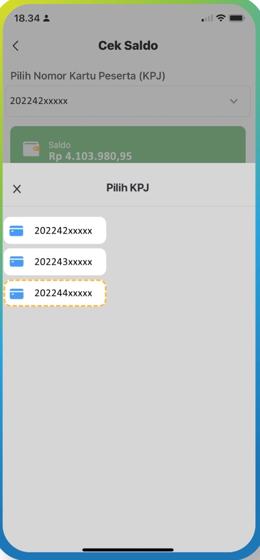 Pilih Nomor KPJ