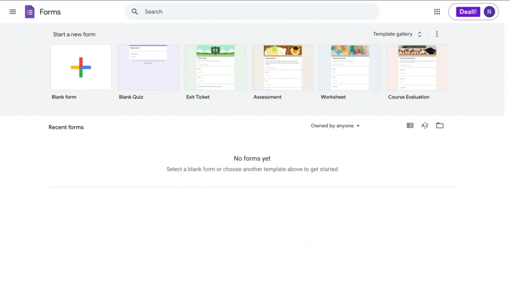 1. Buka Google Form