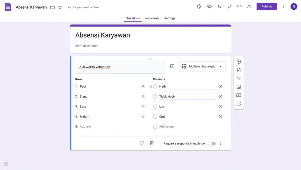4. Klik Poin dan Nomor dan Ganti Keterangan Sesuai Kebutuhan