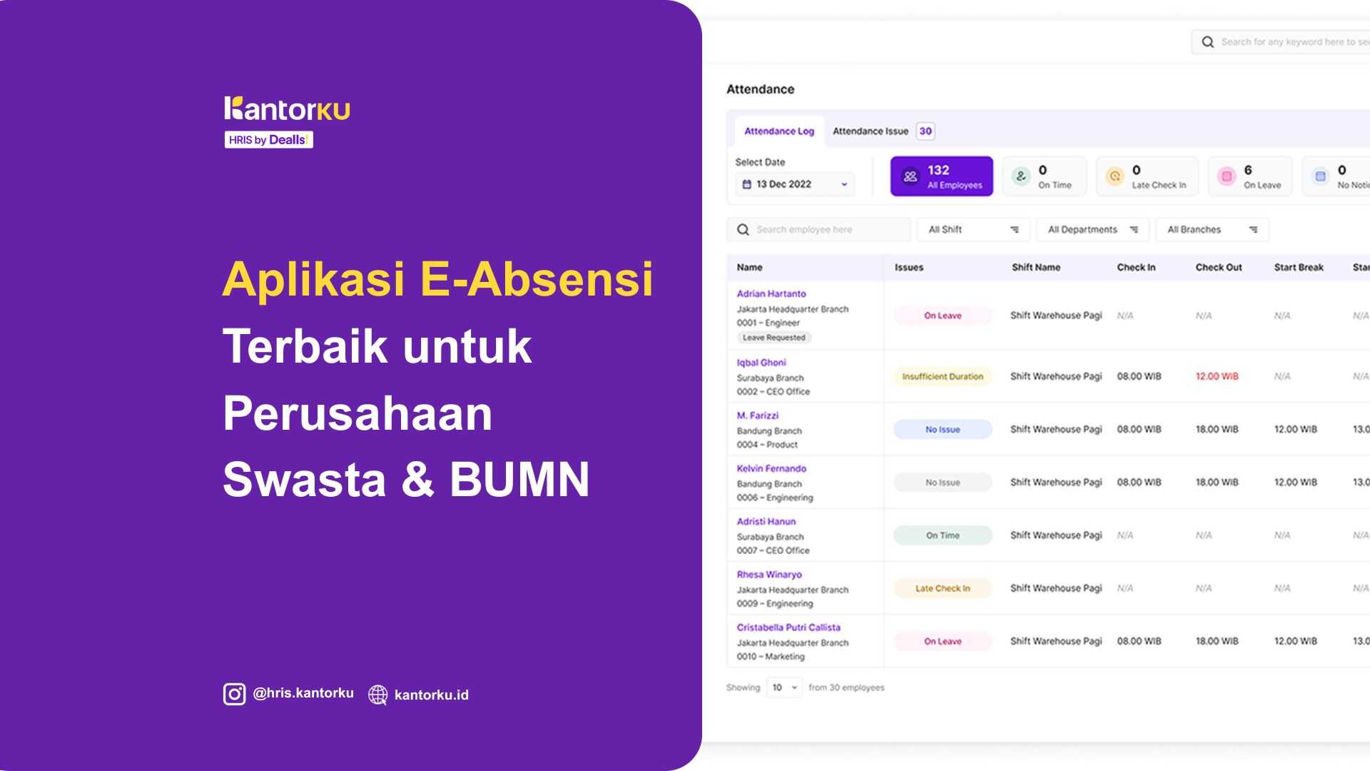 10 Aplikasi E-Absensi Terbaik untuk Swasta & BUMN