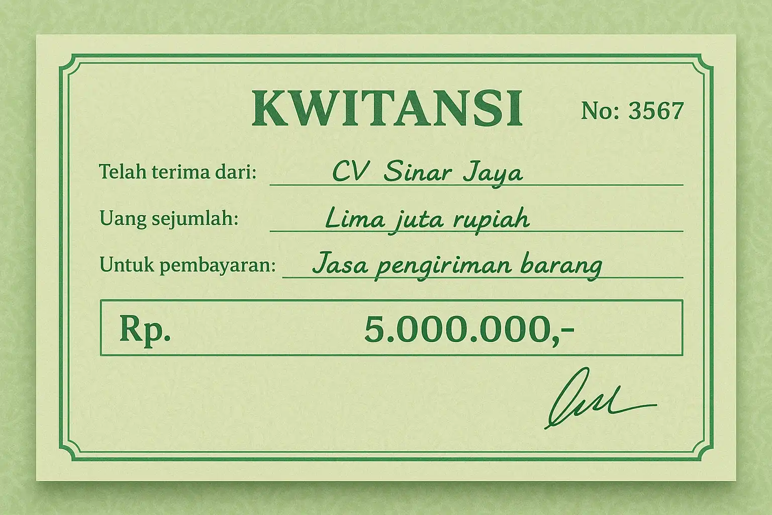 Kwitansi Adalah: Fungsi, Jenis, dan 2 Contohnya
