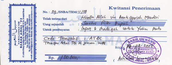 contoh kwitansi