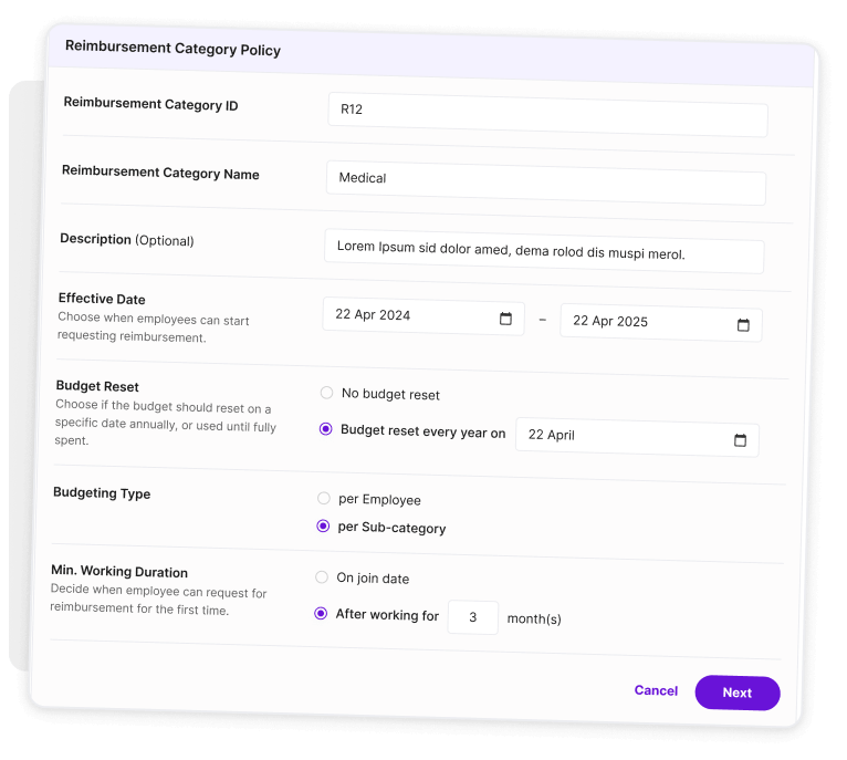 Dashboard Klaim Reimbursement Pakai KantorKu HRIS