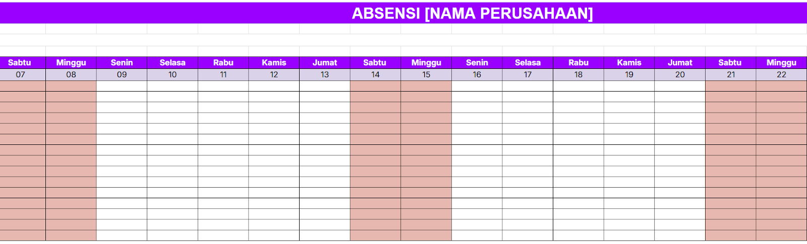Cara Membuat Absensi Karyawan di Word dan Excel (+Template Gratis)