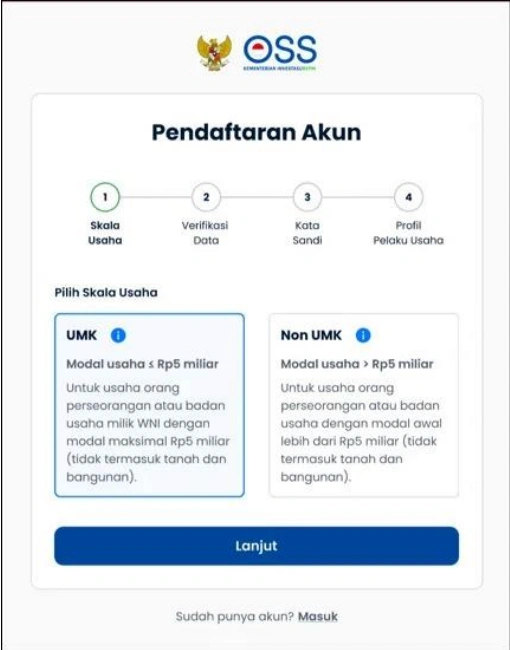 Klik Lanjut