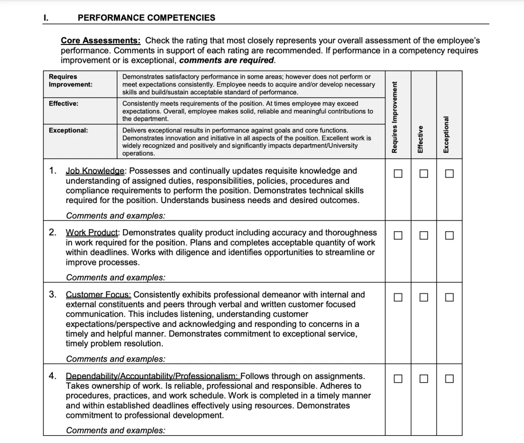 Contoh Penilaian Kinerja Karyawan Berdasarkan Kompetensi Profesional