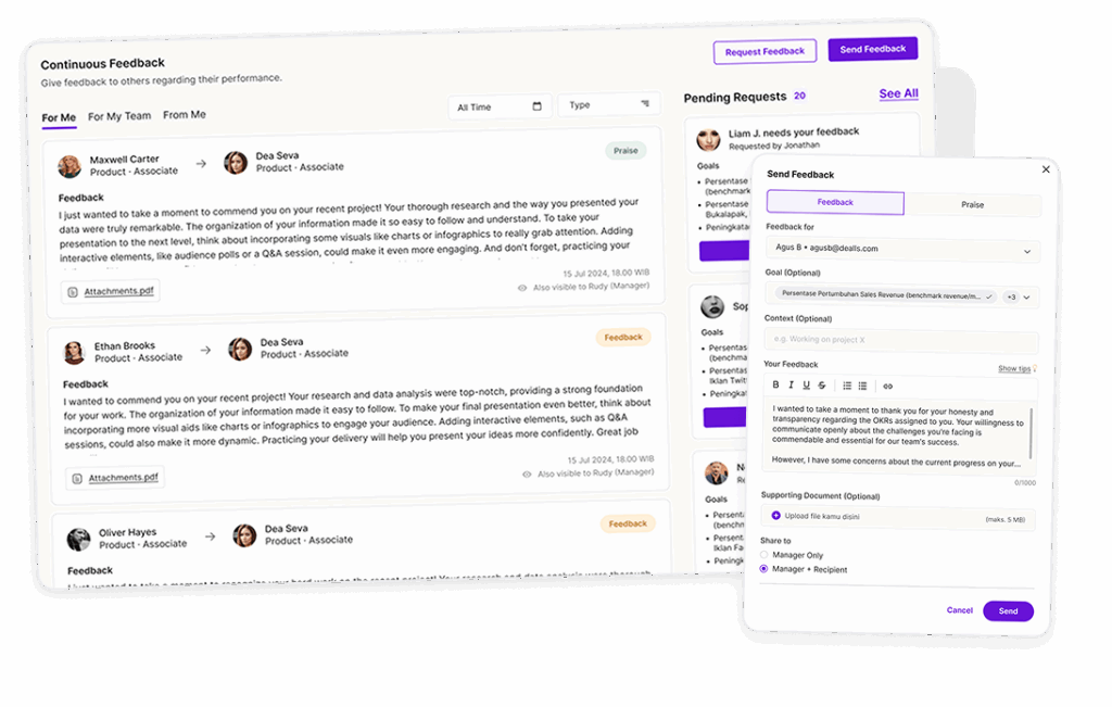 Real-time Feedback di KantorKu HRIS