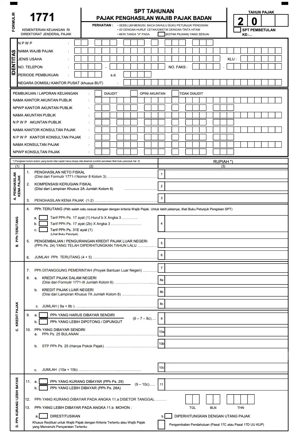Contoh Bukti SPT Tahunan 1771