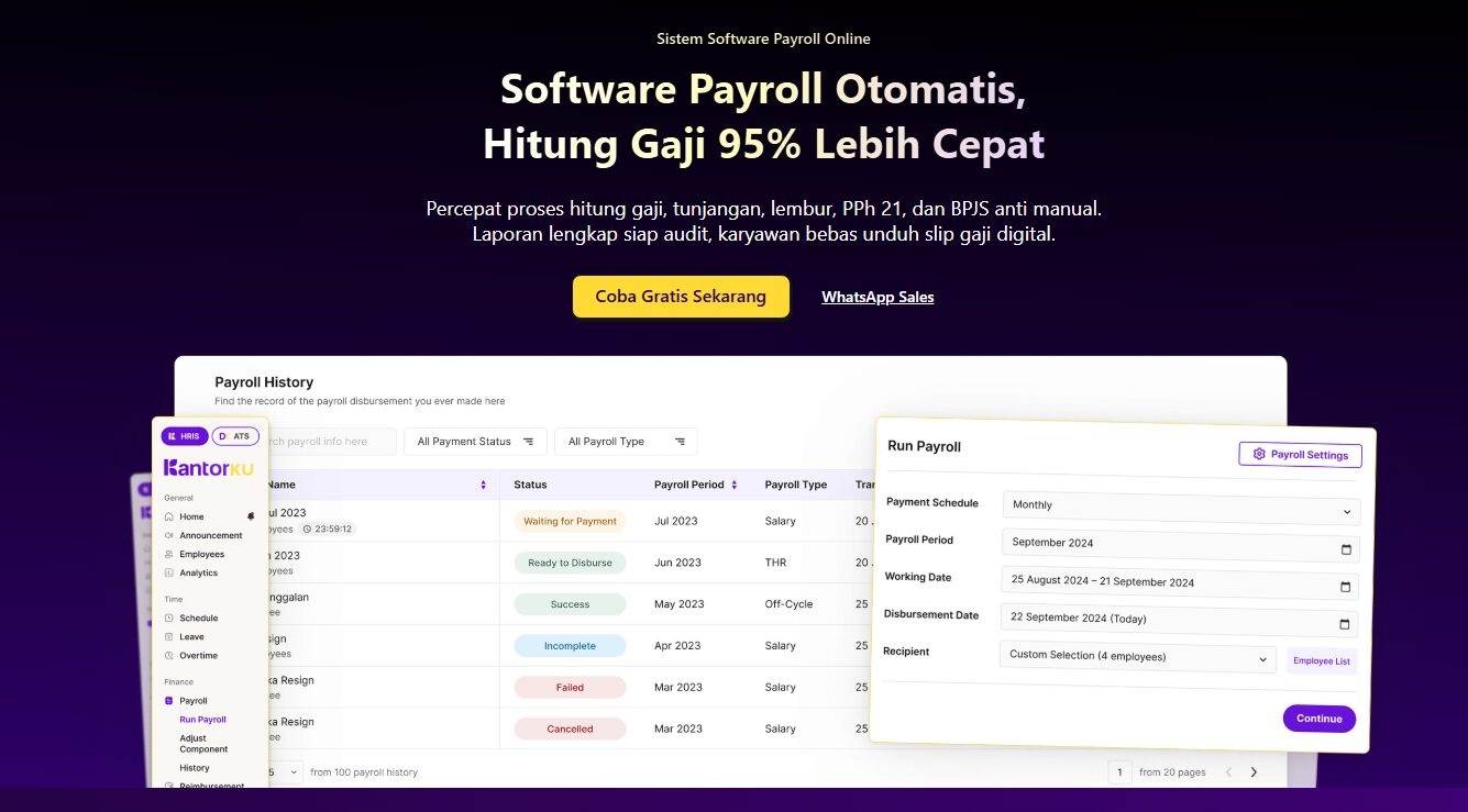 7 Software Payroll untuk Perusahaan Berkembang Terbaik, Murah!