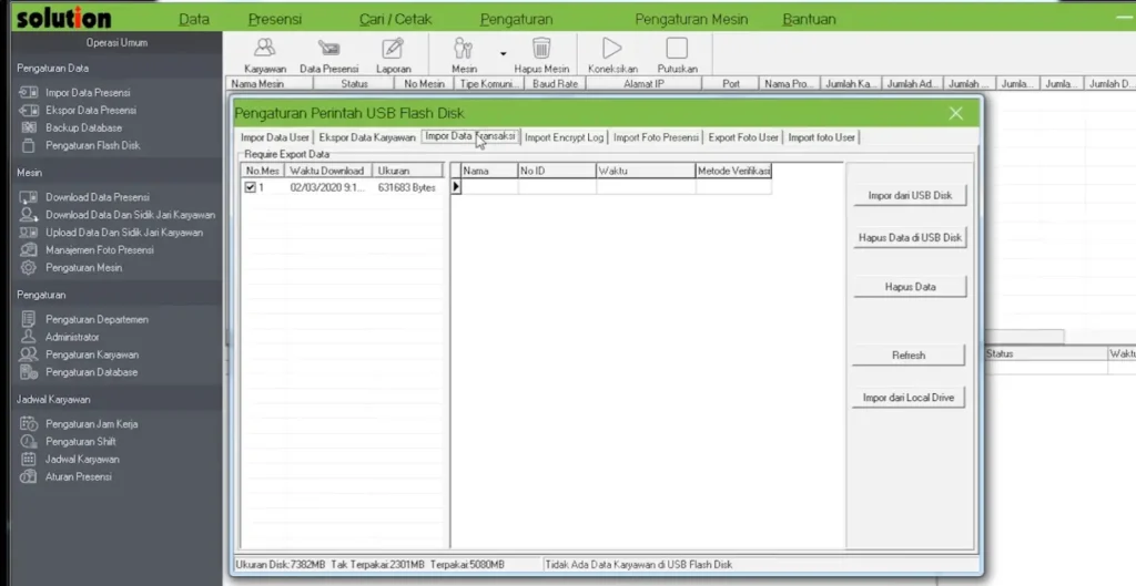 Klik &ldquo;Impor Data Transaksi&rdquo;