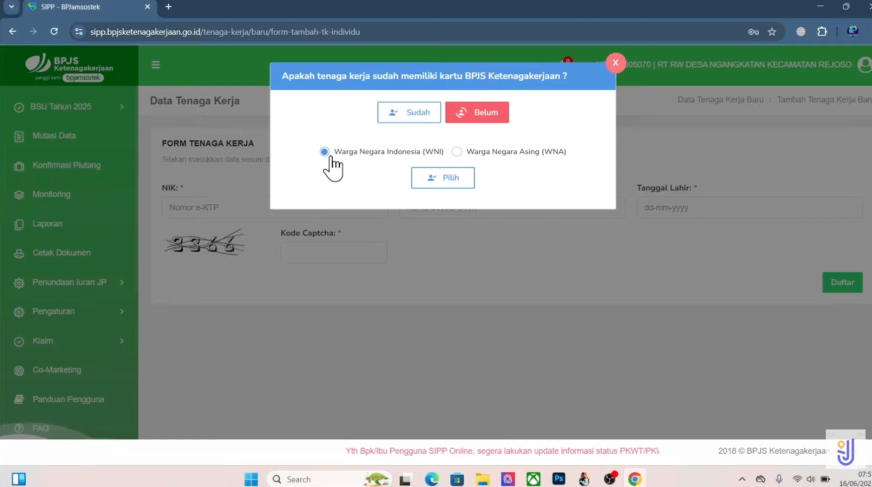 Pilih Kewarganegaraan