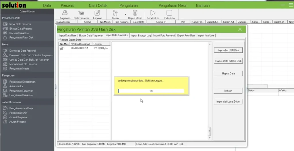 Tunggu Proses Impor Data