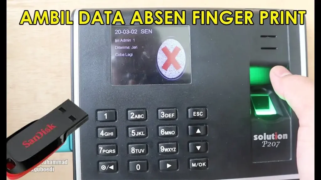 Colokkan Flashdisk ke Mesin Fingerprint