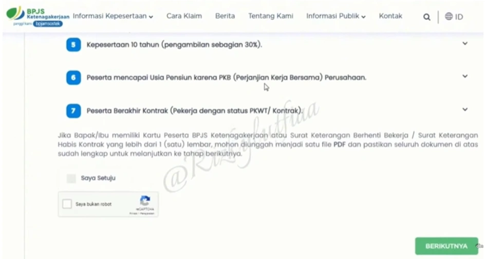 Tampilan Persetujuan di Lapak Asik