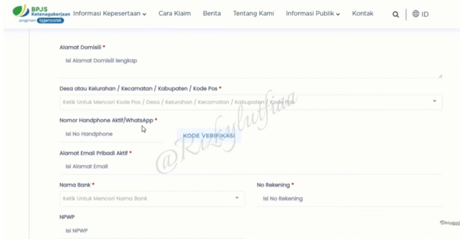 Tampilan Data Pekerja Tambahan di Lapak Asik