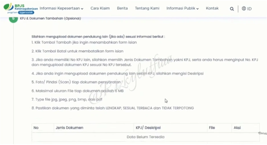 Tampilan Pengisian Data Tambahan di Lapak Asik