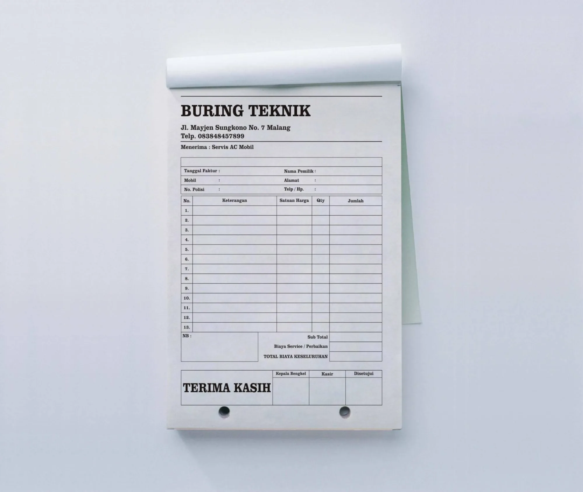 15 Contoh Nota Kosong hingga Penjualan PDF, Word, Excel (+Template)