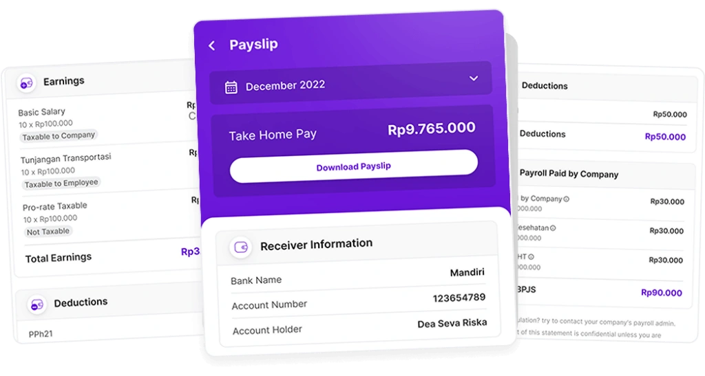Contoh Slip Gaji Online KantorKu HRIS