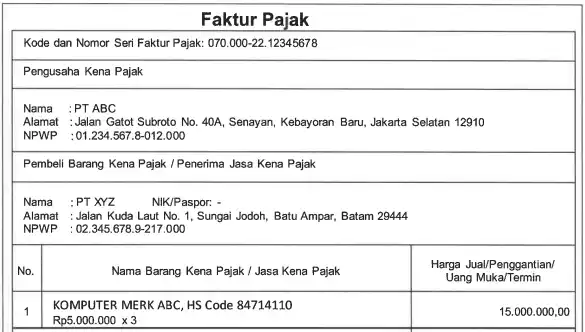 kode faktur pajak