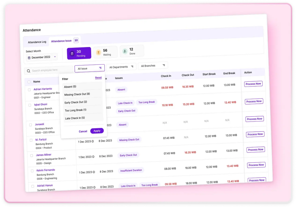 Contoh Laporan Absensi Otomatis KantorKu HRIS