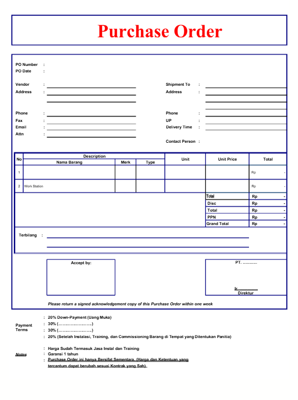 Contoh Purchase OrderPDF