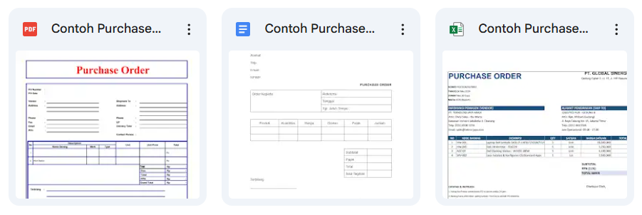 Download TemplatePurchase Order