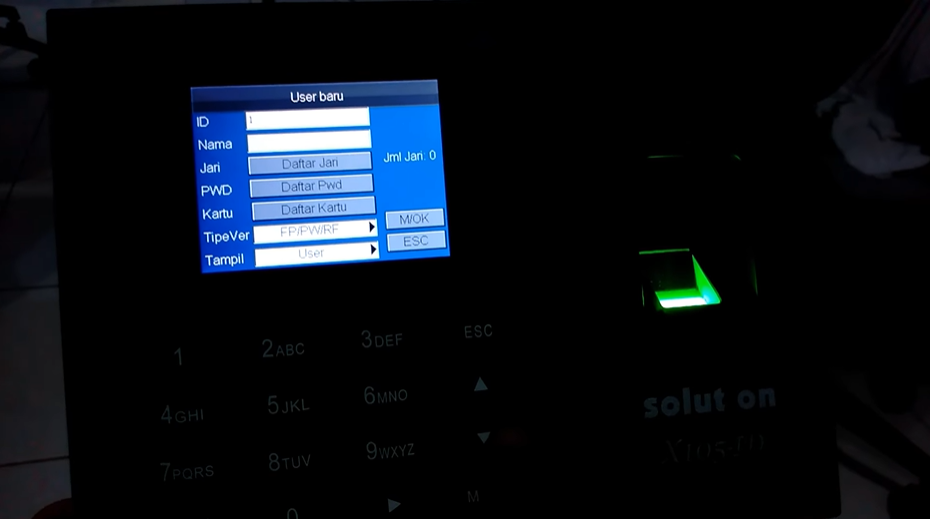 Cara Menambah User di Mesin Fingerprint Solution