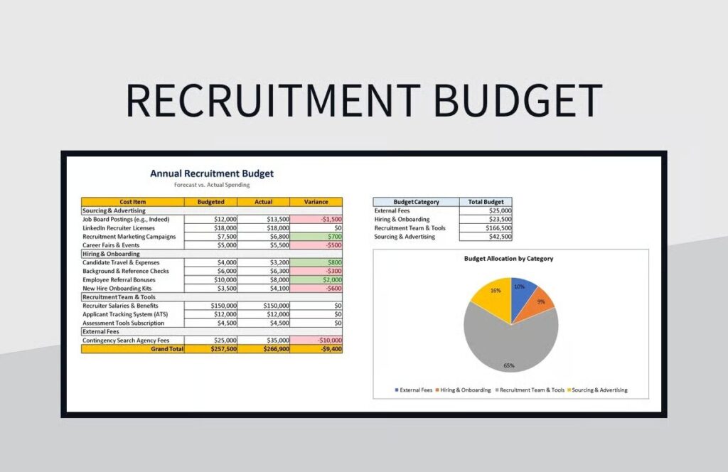 Contoh Budget HR Tahunan dengan Fokus Rekrutmen