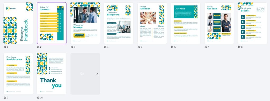 Template Employee Handbook Minimalis
