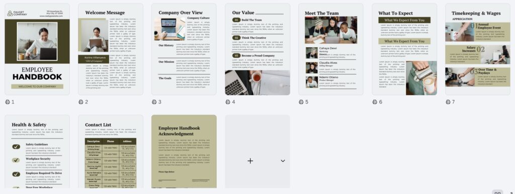 Template Employee Handbook Retail