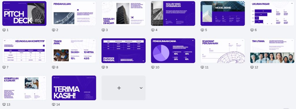 Contoh Pitch Deck Investor