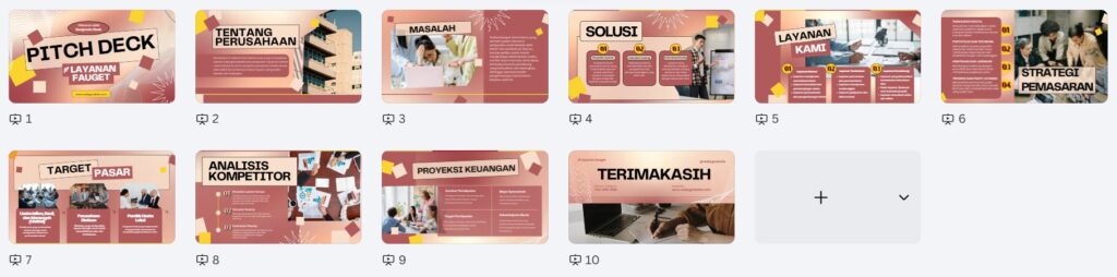 Contoh Pitch Deck Perusahaan