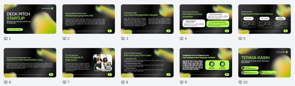 Contoh Pitch Deck Startup