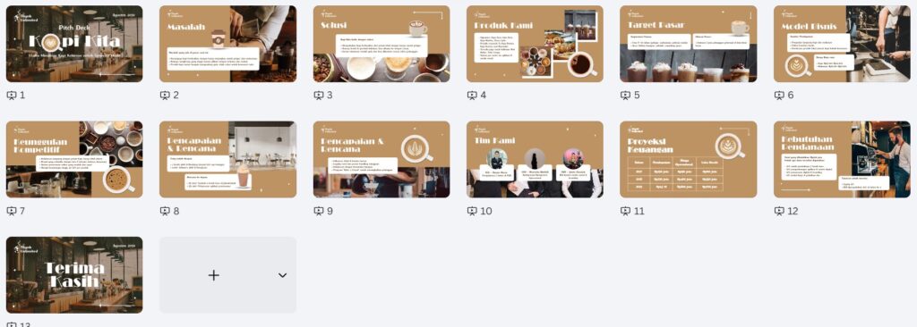 Contoh Pitch Deck Bisnis Makanan