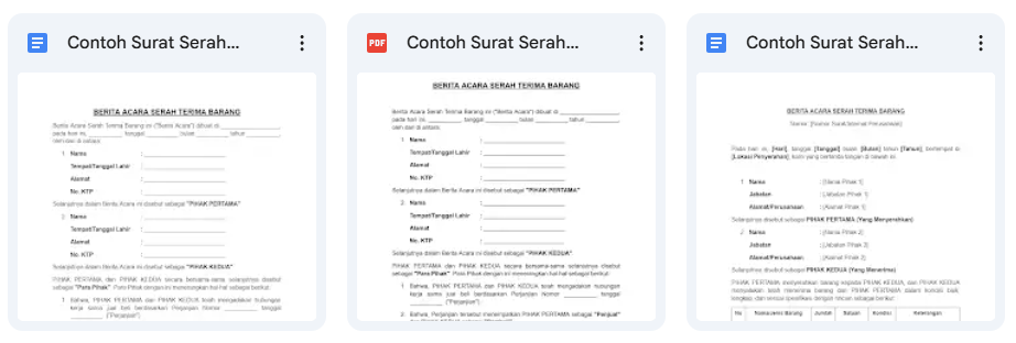 Download Template Surat Serah Terima Barang Gratis