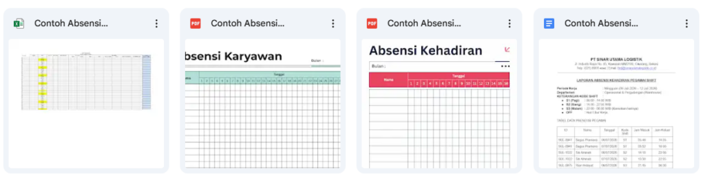 Download Template Absensi Kehadiran Gratis