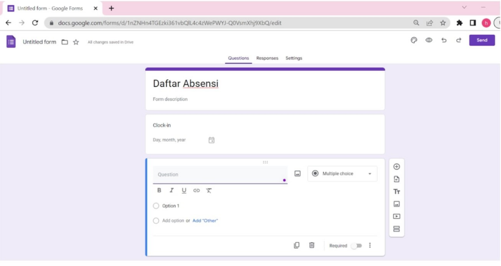 Contoh Absensi Kehadiran Online