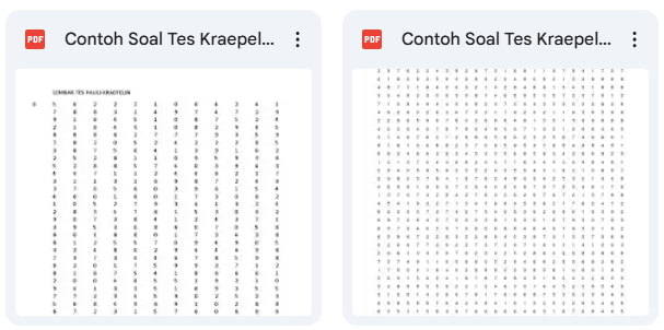 Download Soal Tes Kraepelin Gratis