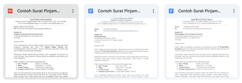 Download Template Surat Pinjam Tempat