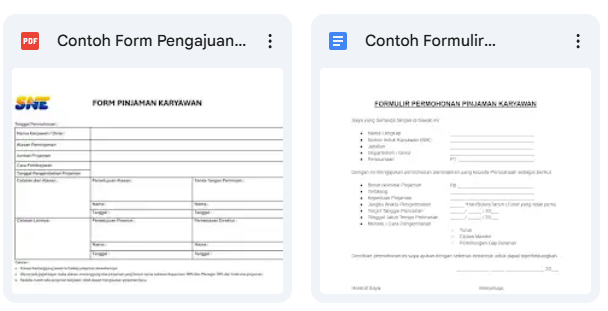 Download Template Form Pengajuan Pinjaman Karyawan