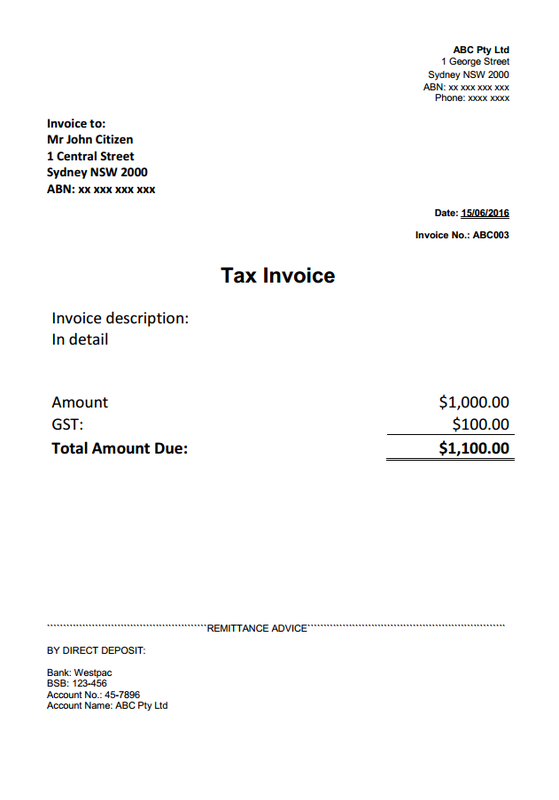 Contoh Invoice dengan Pajak (Tax Invoice)