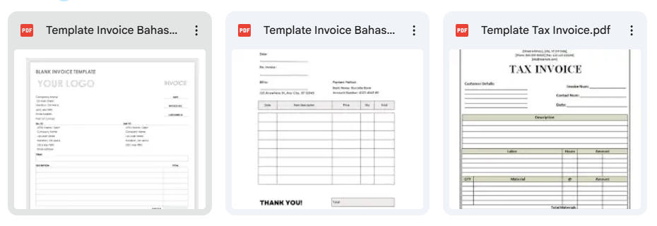 Download Template Invoice Bahasa Inggris Gratis